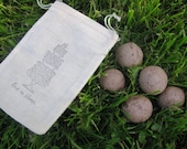 25 CLAY Seed Bomb FILLED Love in bloom stamped muslin drawstring bags-Favor kit, you assemble