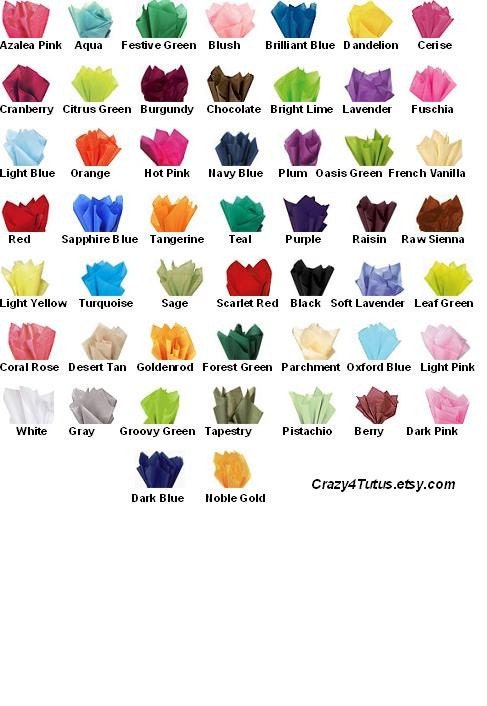 Tissue paper - 100 sheets of 20 x 30 Premium Recycled paper - Your Color Choices Il_170x135
