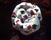 hearts, diamonds, clubs, and spades playing card flower hair clip