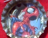 Spiderman bottle cap necklace