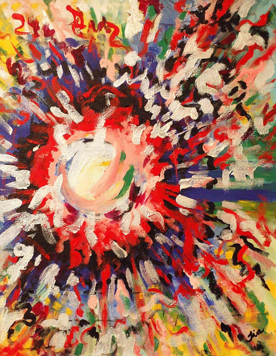 SPUTNIK - original acrylic painting 16x20