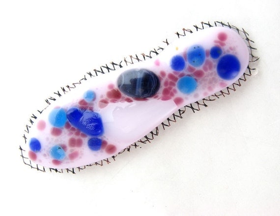 Paramecium Magnet Fused Glass Pink Protozoan