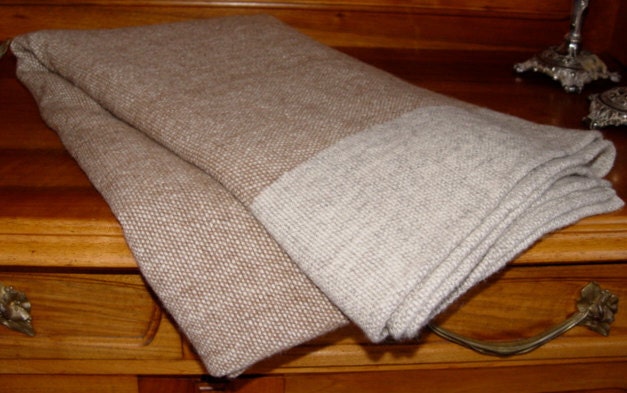Available to ship Friday, January 10, 2014.  Merino Wool Blanket Hand Woven by Dianne Nordt