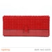 Dark red clutch made entirely of LEGO bricks