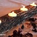 Log Candle Holder Rustic Wedding Cabin Decor Table Piece Slab Ash Wood