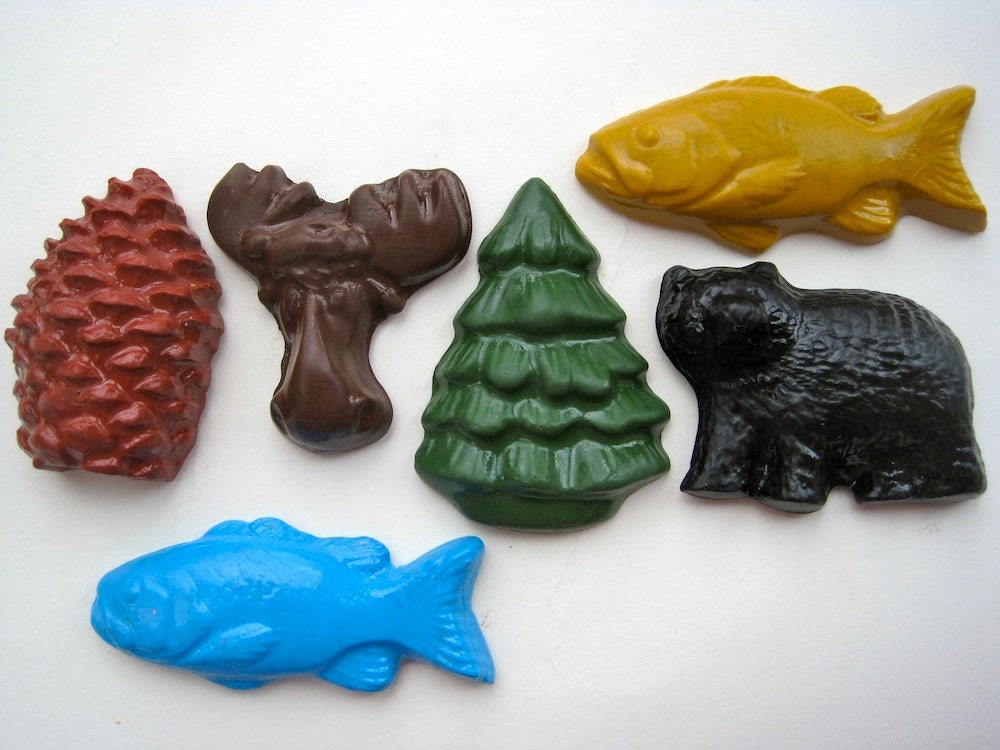 ALL NAURAL Eco Friendly HANDMADE Soy Up North Crayons (Set of 6)
