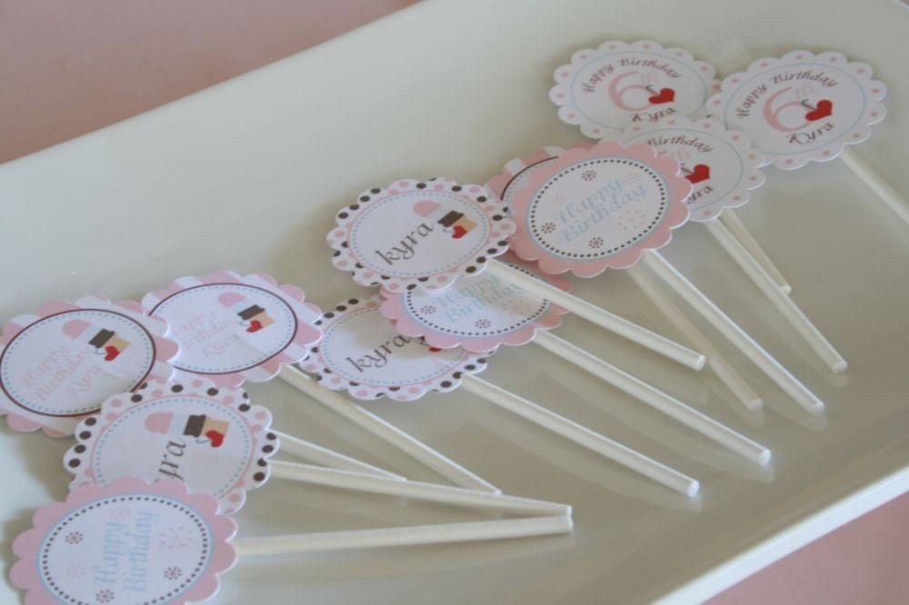PRINTABLE Cupcake Toppers - Neapolitan Ice Cream Party Collection by Tweedle Dee Designs