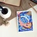Contemporary home decor fine art print modern surreal illustration drawing modern imaginative fantasy pink blue cat unisex nursery decor kid