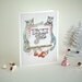 Cat and Owl Thank you card - greeting gratitude animal cute kitty bird personal gift love romantic sweetheart woodland friend shabby father