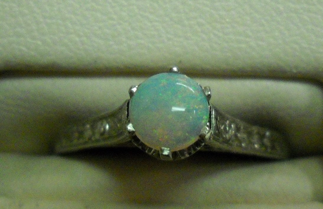 Genuine Opal Engagement Rings