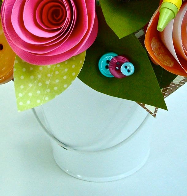 Art-Lover/School-Supply Paper Flower Bouquet