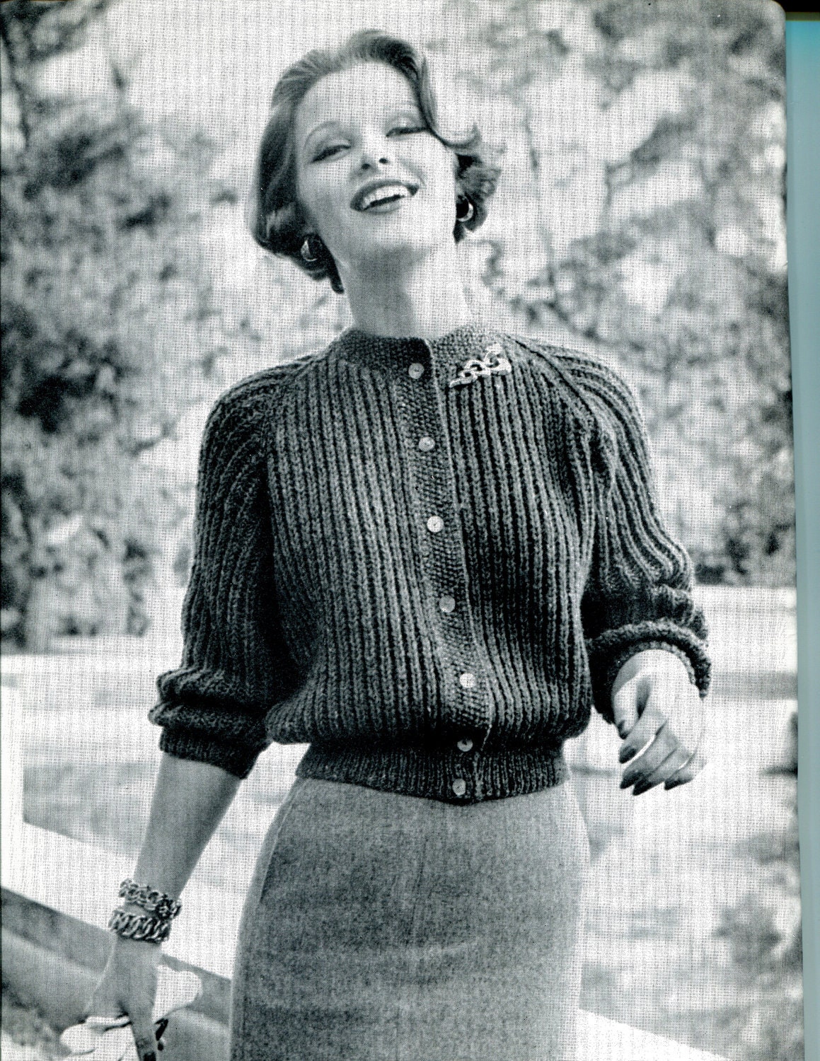 Bernat 1958 Vintage Cardigan Sweater Knit Pattern PDF Format