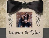 Hand Painted Personalized Antiqued Couples Frame