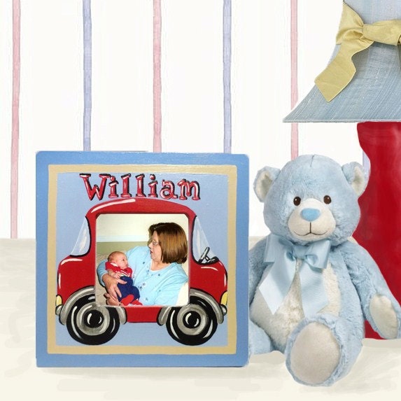 Hand Painted Boys Car Frame