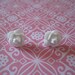 White Flower Post Earrings