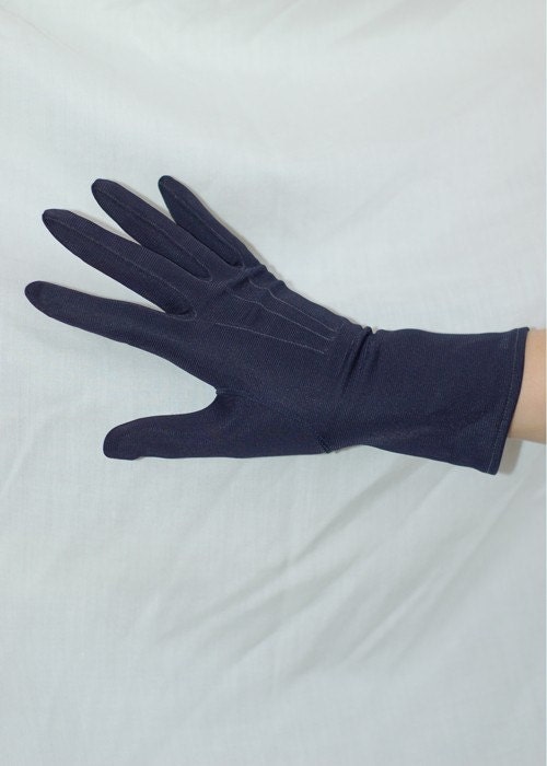 Vintage Gloves 'Mary Poppins' in Navy