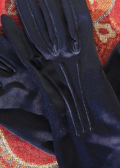 Vintage Gloves 'Mary Poppins' in Navy