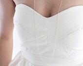 14k Gold Filled Long Layering Necklace - Beaded Satellite - Babys Breath