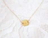 Gold Vermeil Disc Necklace - Tiny 24k Gold Disc