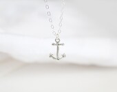 Anchor Necklace - Tiny Sterling Silver Anchor