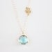 Something Blue Necklace - Glass Teardrop, Gold