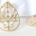 Peacock Teardrop Earrings - Paisley Peacock - Gold