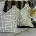 Decorative Designer pillow cover - Kelly Wearstler for Lee Jofa - 18X18 - NEW COLOR - Bengal bazaar in mushroom - Pattern on the front