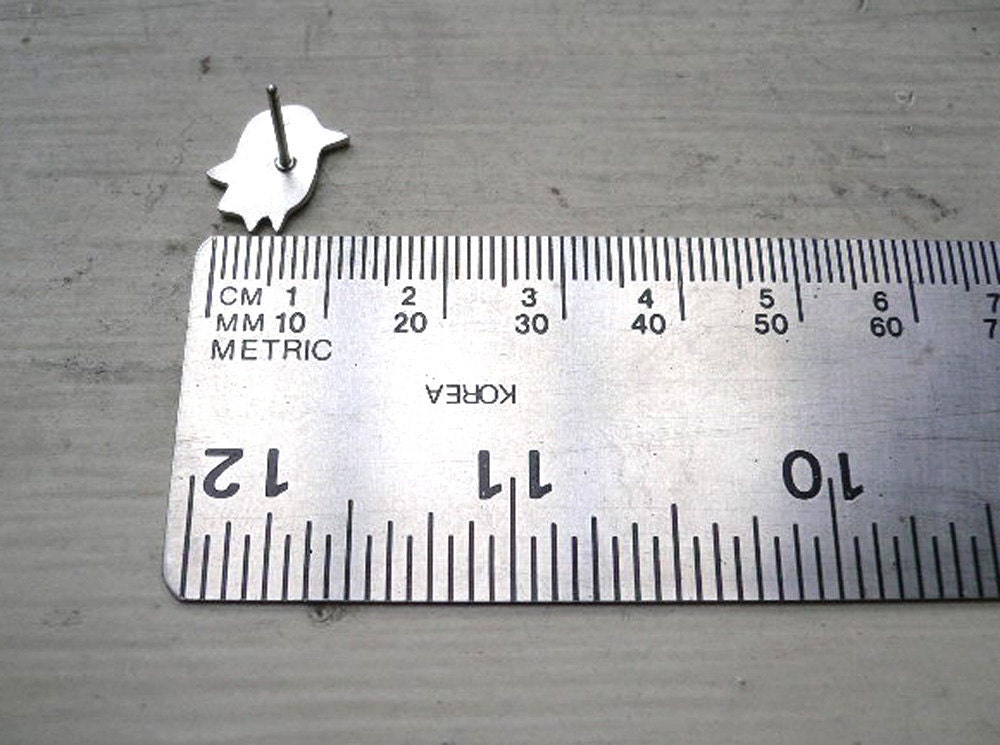 Penguin Stud Earring - Artisan Silver Jewelry