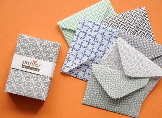 Mini envelope in assorted pattern, set of 50, great for wedding reception and parties