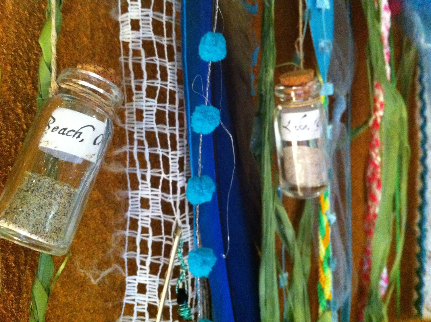 Lahaina Aloha huge 6' dream catcher FREE SHIPPING vintage lace, doily, parrot feathers