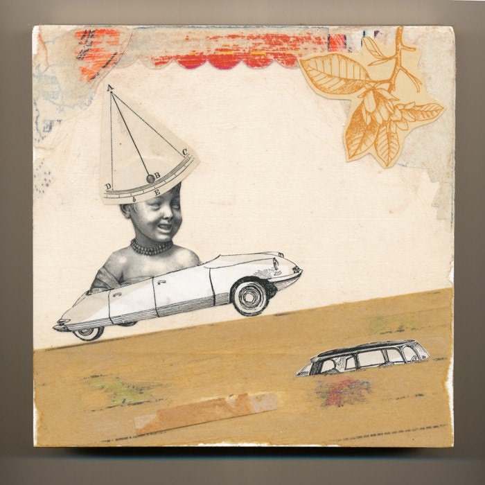 Original collage mixed media art