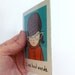 Brunette Bad Words Swearing Girl, 60s Retro Inspired, Funny Magnet