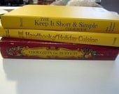 SALE - 3 vintage books - BUFFET, cooking, entertaining, holiday cooking - circa 1950s to 1970s