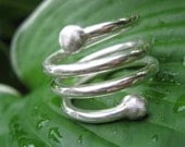 Sterling Rain Drops Ring