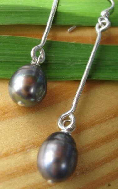 Sterling Pearl Drop Earrings