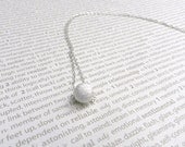 Stardust bead necklace in sterling silver, modern minimal jewelry