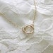 Gold circle necklace, gold fill, minimal modern jewelry