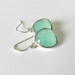 Mint glass earrings, elise, modern delicate jewelry
