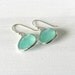 Mint glass earrings, elise, modern delicate jewelry