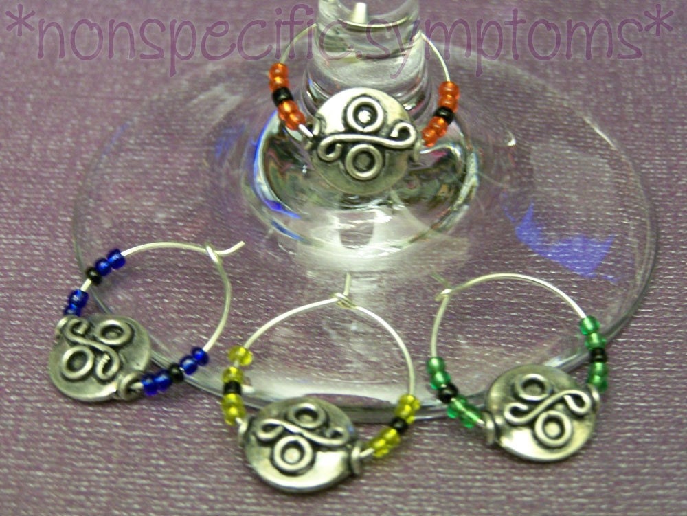 Swirls Wine Charms