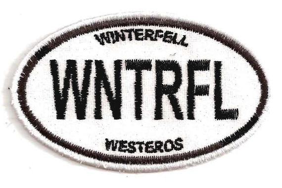 Game of Thrones, Winterfell, Euro Sticker style Patch