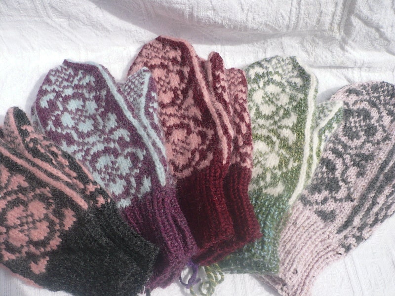 Custom Womens Wool & Baby Alpaca Mittens