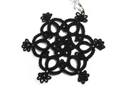 Gothic black lace pendant