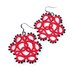 Red lace earrings