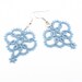 Delicate lace earrings lace jewelry in pastel blue - summer fashion