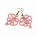 Yellow lace earrings / handmade lace jewelry