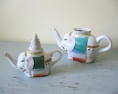 SALE - Great Set of Elephant Teapot and Creamer