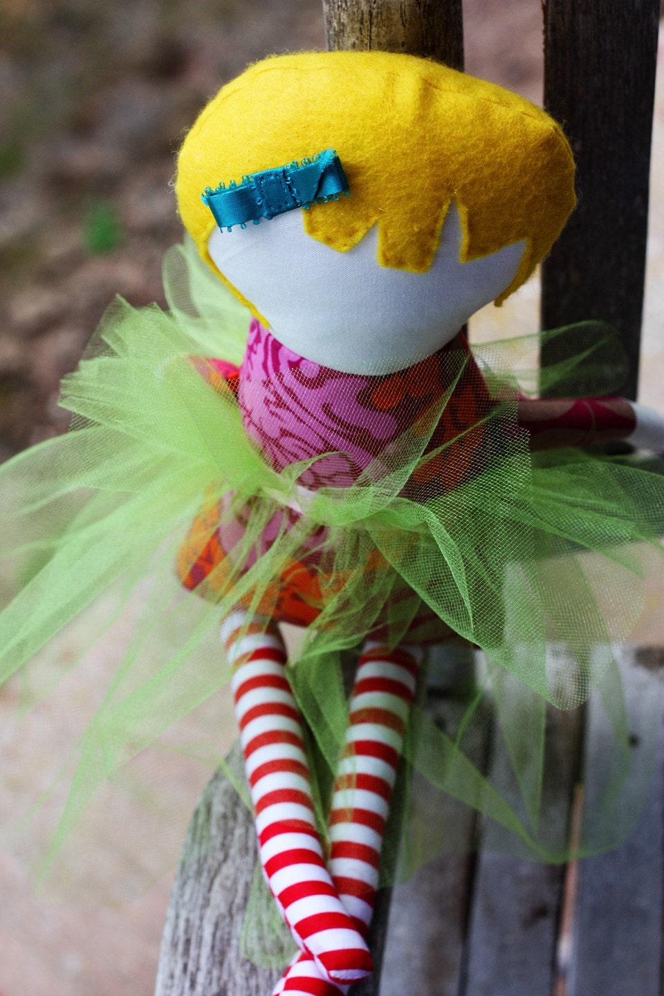 Handmade Stuffed Rag Doll with Tutu - Custom Order