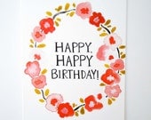 happy happy birthday- set of 4 cards