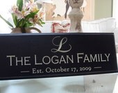 Carved Personalized Family Name Sign 8 x 20